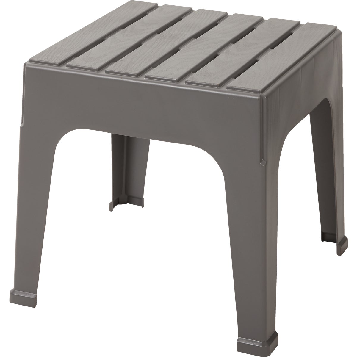 Adams Big Easy Gray 18.9 In. Square Resin Stackable Side Table Stone s Home Centers